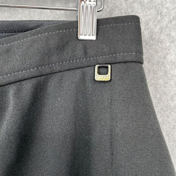 Roffe Women Jett Pant Size 14 Long Black Stretch Knit Vintage Wool Blend Stirrup - Picture 3 of 14